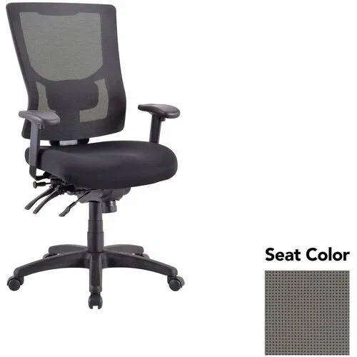 Lorell Executive Chair, Conjure, High-Back Mesh, Upholstered Seat (Expo Fog), Lumbar Support, Adjustable Height, Tilt Tension