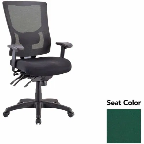Lorell Conjure Executive Chair, High-Back Mesh, Upholstered Cushion, Adjustable Lumbar Support, Tilt Tension, Seat Slider, 26.7" x 26" x 44"