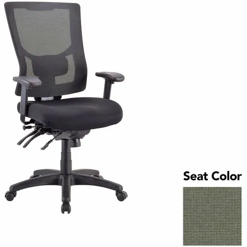 Lorell Chair, Conjure Executive, High-Back Mesh, Upholstered Shire Sage Seat, Lumbar Support, Tilt Tension, Seat Slider, Adjustable Height