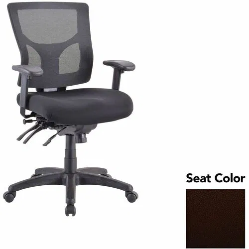 Lorell Chair, Conjure Executive Mesh Mid-Back, Padded Seat, Lumbar Support, Tilt Tension, Canyon Nightfall