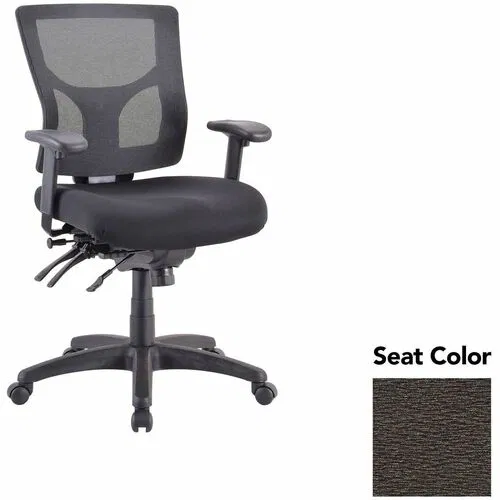 Lorell Executive Chair, Conjure Series, Mid-Back Mesh, Padded Seat, Lumbar Support, Ratchet Back, Tilt Tension, Fuse Pepper