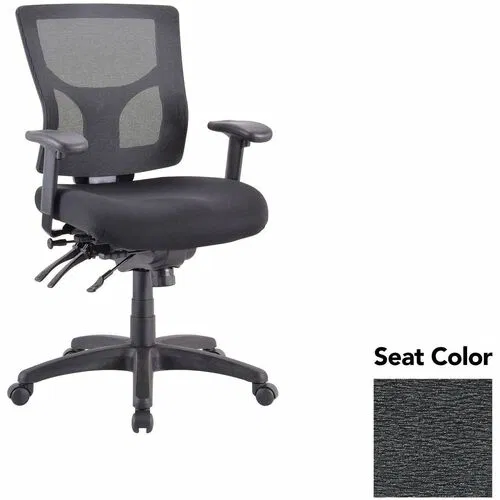 Lorell Conjure Executive Chair, Mid-Back Mesh, Padded Seat, Lumbar Support, Ratchet Back, Seat Slider, 26.7" W x 26" D x 39.3" H, Fuse Azurean