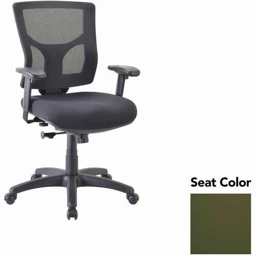 Lorell Conjure Swivel/Tilt Task Chair - Canyon Fern Seat Color - Mesh Back Material - Mid Back - Armrest - 1 Each