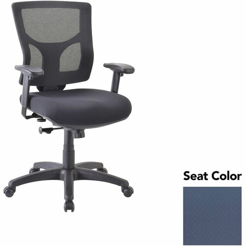 Lorell Conjure Swivel/Tilt Task Chair - Insight Periwinkle Blue Seat Color - Mesh Back Material - Mid Back - Armrest - 1 Each