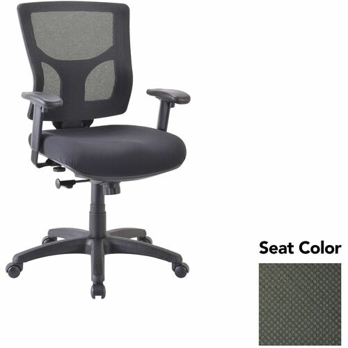 Lorell Conjure Swivel/Tilt Task Chair - Perfection Olive Green Seat Color - Mesh Back Material - Mid Back - Armrest - 1 Each