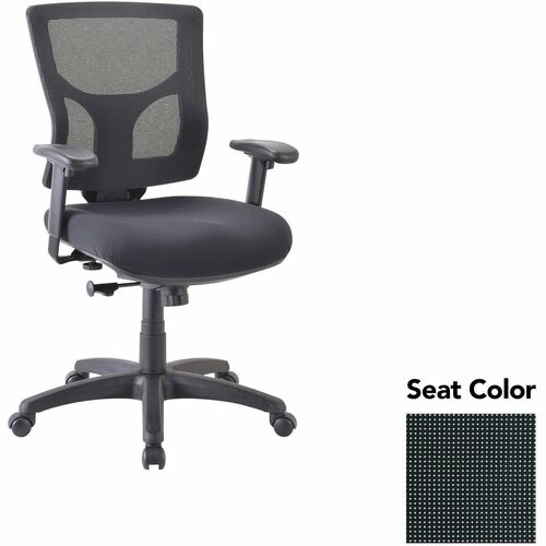 Lorell Chair - Tuxedo Seat Color - Mesh Back Material - Mid Back - Armrest - 1 Each