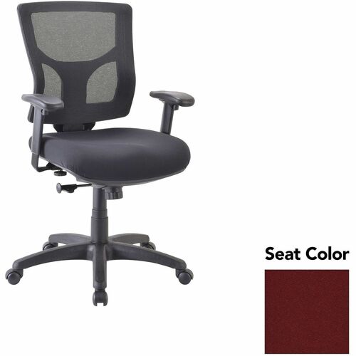 Lorell Conjure Swivel/Tilt Task Chair - Forte Port Seat Color - Mesh Back Material - Mid Back - Armrest - 1 Each