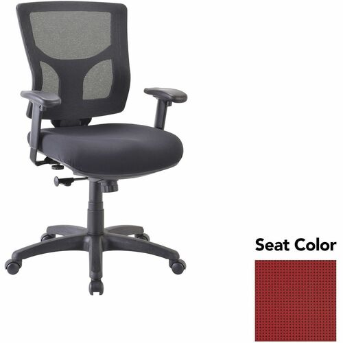Lorell Conjure Swivel/Tilt Task Chair - Expo Festive Seat Color - Mesh Back Material - Mid Back - Armrest - 1 Each
