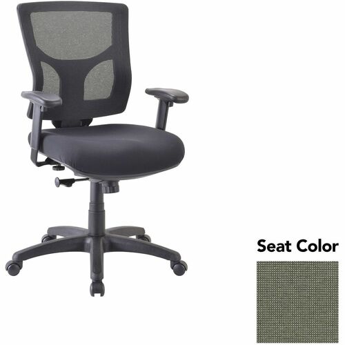 Lorell Conjure Swivel/Tilt Task Chair - Shire Sage Seat Color - Mesh Back Material - Mid Back - Armrest - 1 Each