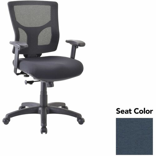Lorell Conjure Swivel/Tilt Task Chair - Shire Chesapeake Seat Color - Mesh Back Material - Mid Back - Armrest - 1 Each