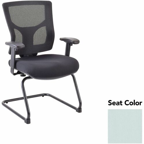 Lorell Conjure Sled Base Guest Chair - Castillo Breezy Seat Color - Polyurethane Foam Seat Material - Mesh Back Material - Mid Back - Cantilever, Sled Base - Armrest - 1 Each