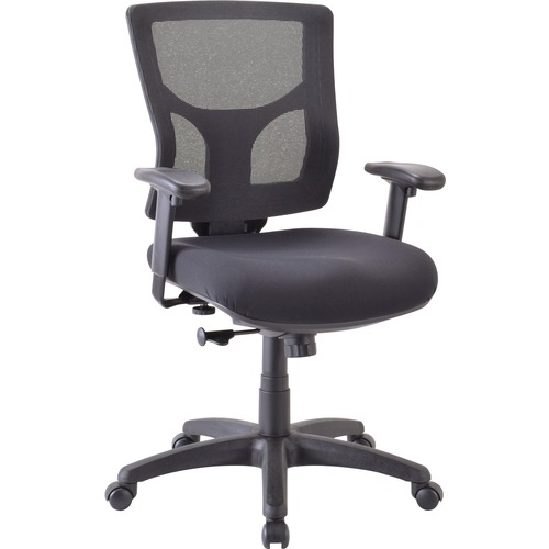 Lorell Conjure Swivel/Tilt Task Chair - Shire Travertine Seat Color - Mesh Back Material - Mid Back - Armrest - 1 Each