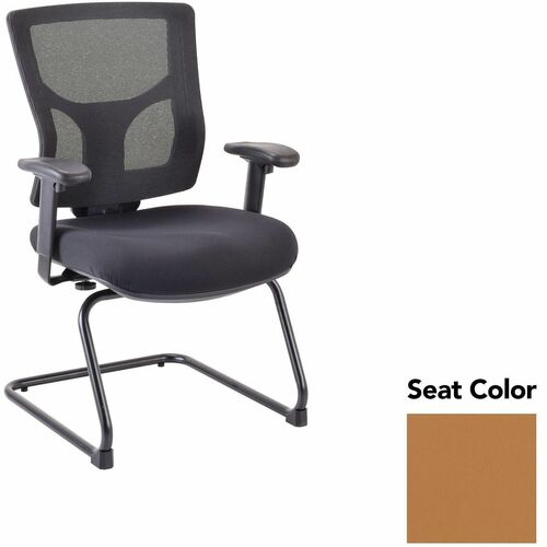 Lorell Conjure Sled Base Guest Chair - Dillon Fiesta Seat Color - Polyurethane Foam Seat Material - Mesh Back Material - Mid Back - Cantilever, Sled Base - Armrest - 1 Each