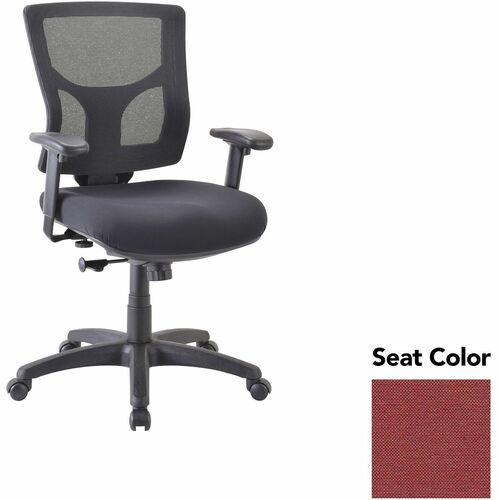 Lorell Conjure Swivel/Tilt Task Chair - Shire Tulip Seat Color - Mesh Back Material - Mid Back - Armrest - 1 Each