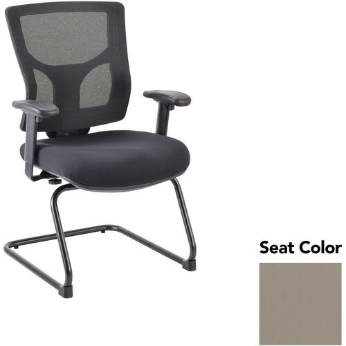 Lorell Conjure Sled Base Guest Chair - Dillon Stratus Seat Color - Polyurethane Foam Seat Material - Mesh Back Material - Mid Back - Cantilever, Sled Base - Armrest - 1 Each