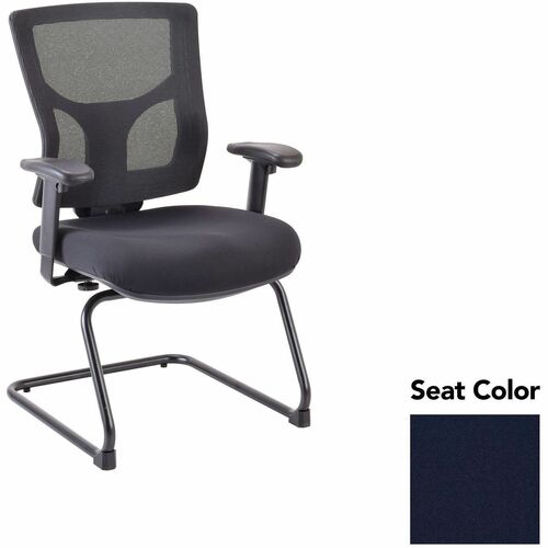 Lorell Conjure Sled Base Guest Chair - Forte Cadet Seat Color - Polyurethane Foam Seat Material - Mesh Back Material - Mid Back - Cantilever, Sled Base - Armrest - 1 Each