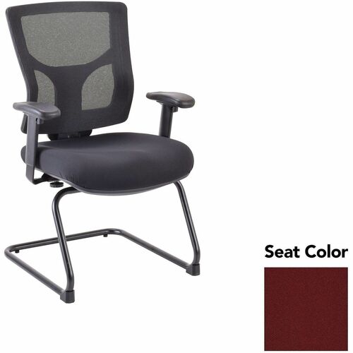 Lorell Conjure Sled Base Guest Chair - Forte Port Seat Color - Polyurethane Foam Seat Material - Mesh Back Material - Mid Back - Cantilever, Sled Base - Armrest - 1 Each