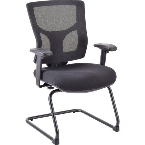 Lorell Conjure Sled Base Guest Chair - Shire Chesapeake Seat Color - Polyurethane Foam Seat Material - Mesh Back Material - Mid Back - Cantilever, Sled Base - Armrest - 1 Each