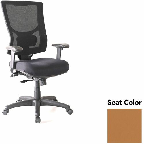 Lorell Conjure High-Back Office Chair - Dillon Fiesta Seat Color - Mesh Back Material - High Back - Armrest - 1 Each
