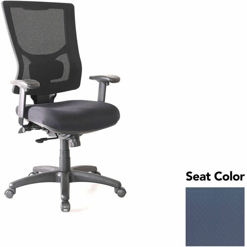 Lorell Conjure High-Back Office Chair - Insight Periwinkle Blue Seat Color - Mesh Back Material - High Back - Armrest - 1 Each