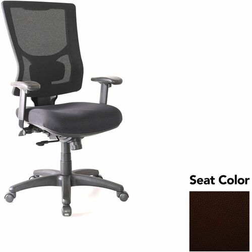 Lorell Conjure High-Back Office Chair - Canyon Nightfall Seat Color - Mesh Back Material - High Back - Armrest - 1 Each