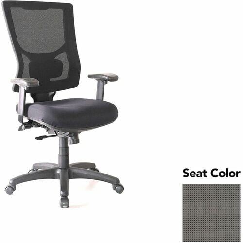 Lorell Conjure High-Back Office Chair - Expo Fog Seat Color - Mesh Back Material - High Back - Armrest - 1 Each