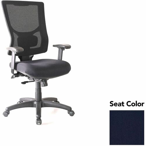 Lorell Conjure High-Back Office Chair - Forte Cadet Seat Color - Mesh Back Material - High Back - Armrest - 1 Each