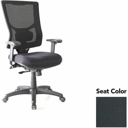 Lorell Conjure High-Back Office Chair - Expo Tuexdo Seat Color - Mesh Back Material - High Back - Armrest - 1 Each