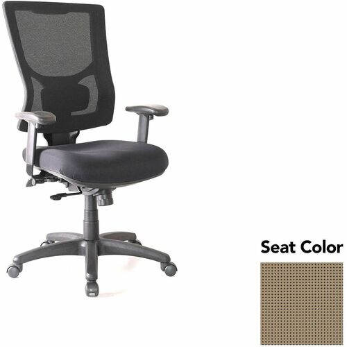 Lorell Conjure High-Back Office Chair - Expo Latte Seat Color - Mesh Back Material - High Back - Armrest - 1 Each