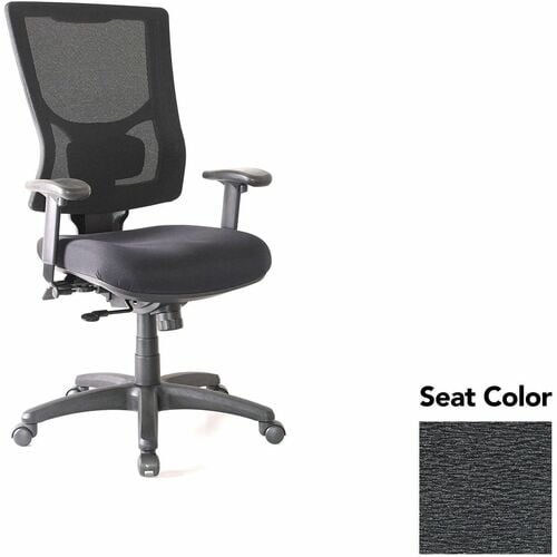 Lorell Conjure High-Back Office Chair - Fuse Azurean Seat Color - Mesh Back Material - High Back - Armrest - 1 Each