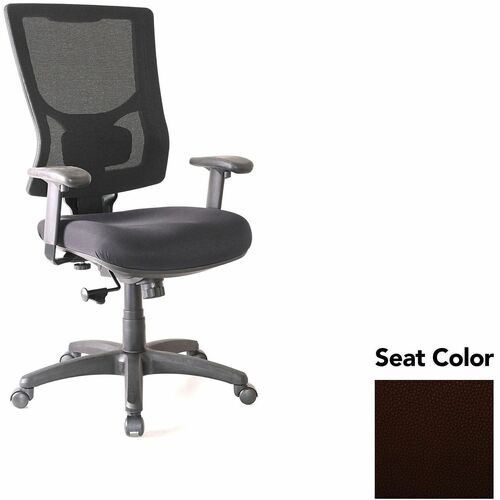 Lorell Conjure High-Back Swivel/Tilt Office Chair - Canyon Nightfall Seat Color - Polyurethane Foam Seat Material - Mesh Back Material - High Back - Armrest - 1 Each