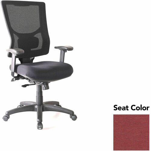 Lorell Conjure High-Back Office Chair - Shire Tulip Seat Color - Mesh Back Material - High Back - Armrest - 1 Each