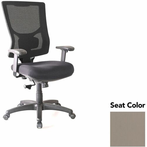 Lorell Conjure High-Back Swivel/Tilt Office Chair - Dillon Stratus Seat Color - Polyurethane Foam Seat Material - Mesh Back Material - High Back - Armrest - 1 Each