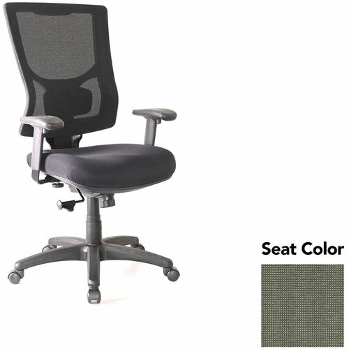 Lorell Conjure High-Back Swivel/Tilt Office Chair - Shire Sage Seat Color - Polyurethane Foam Seat Material - Mesh Back Material - High Back - Armrest - 1 Each