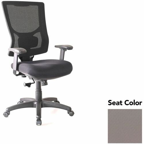 Lorell Conjure High-Back Swivel/Tilt Office Chair - Insight Fossil Seat Color - Polyurethane Foam Seat Material - Mesh Back Material - High Back - Armrest - 1 Each