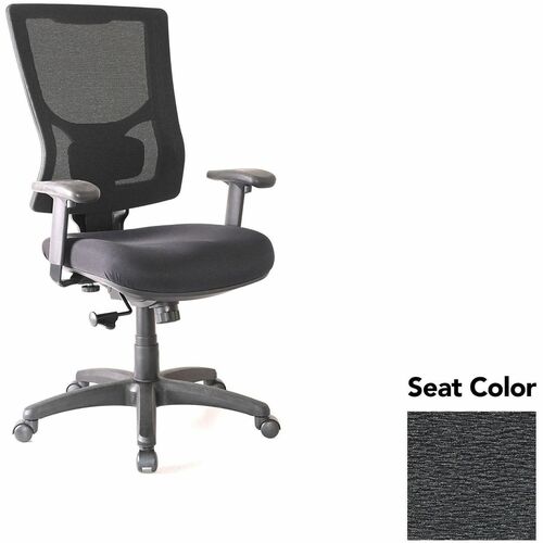 Lorell Conjure High-Back Swivel/Tilt Office Chair - Fuse Azurean Seat Color - Polyurethane Foam Seat Material - Mesh Back Material - High Back - Armrest - 1 Each