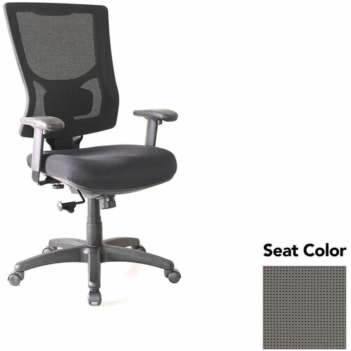Lorell Conjure High-Back Swivel/Tilt Office Chair - Expo Fog Seat Color - Polyurethane Foam Seat Material - Mesh Back Material - High Back - Armrest - 1 Each