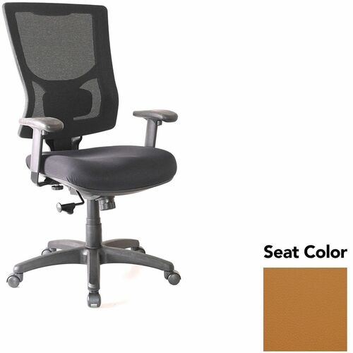 Lorell Conjure High-Back Swivel/Tilt Office Chair - Canyon Nutmeg Seat Color - Polyurethane Foam Seat Material - Mesh Back Material - High Back - Armrest - 1 Each