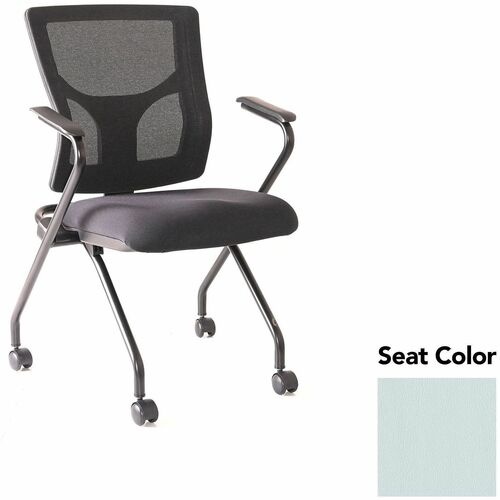Lorell Conjure Mesh Training Chairs with Arms - Castillo Breezy Seat Color - Polyurethane, Foam Seat Material - Mesh Back Material - High Back - Black - Armrest - 2 / Carton