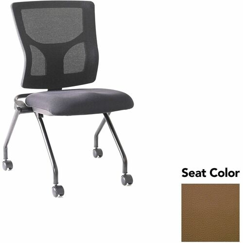 Lorell Conjure Mesh Training Chairs - Canyon Mudslide Seat Color - Polyurethane Foam Seat Material - Mesh Back Material - 2 / Carton