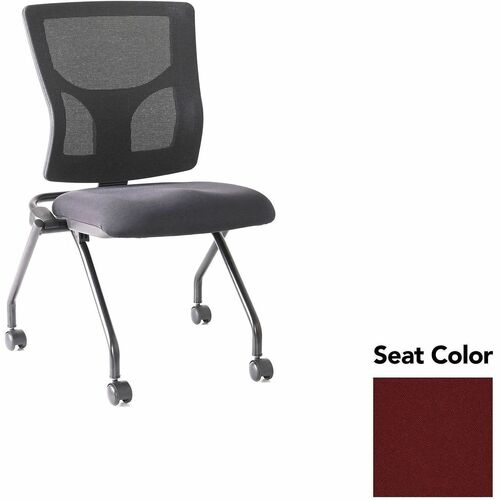 Lorell Conjure Mesh Training Chairs - Forte Port Seat Color - Polyurethane Foam Seat Material - Mesh Back Material - 2 / Carton