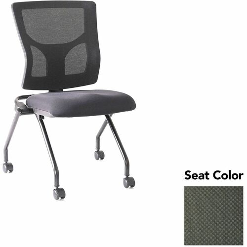 Lorell Conjure Mesh Training Chairs - Perfection Olive Green Seat Color - Polyurethane Foam Seat Material - Mesh Back Material - 2 / Carton