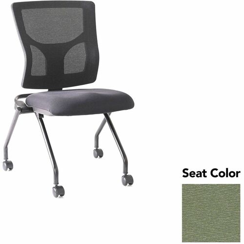 Lorell Conjure Mesh Training Chairs - Fuse Cress Seat Color - Polyurethane Foam Seat Material - Mesh Back Material - 2 / Carton