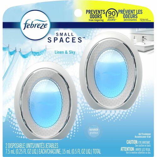 Febreze Linen/Sky Small Spaces - 25 fl oz (0.8 quart) - Linen & Sky - 45 Day - 2/Pack - 6 / Carton