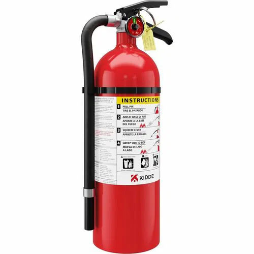 Kidde Fire Extinguisher, Wall-Mount, 5.5 lb, Class A B C, Rechargeable, Impact Resistant, Safety Pin, Kitchen, Boat, Office