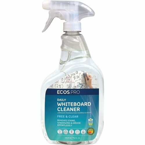 ECOS® PRO Daily Whiteboard Cleaner - 1 quart - Used as Dirt Remover - pH Balanced, Plant-based - Clear - 6 / Carton