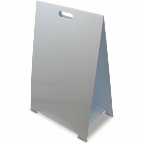Flipside Premium Dry-Erase Marquee Easel - White Corrugated Plastic Surface - Sturdy, Lightweight, Foldable, Handle, Ghost Resistant - Assembly Required - 1 Each