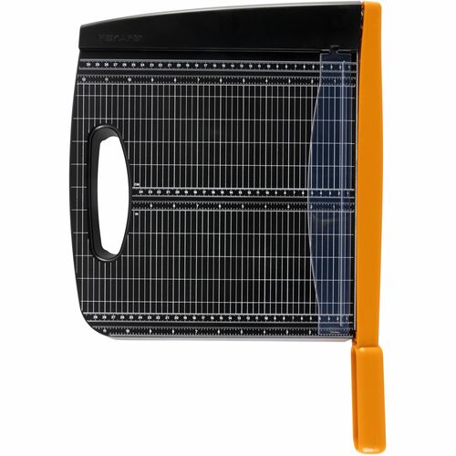 Fiskars Recycled Bypass Paper Trimmer, 12" Cut, 15-Sheet Capacity, Self-Sharpening Blade, Ergonomic Handle, Black Resin