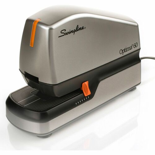 Swingline Optima Electric Stapler, 60-Sheet Capacity, Silver, QuickLoad, Low-Staple Indicator, Includes 500 Staples