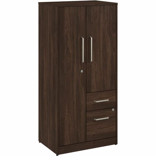 Bush Business Furniture Vista Office Furniture Collection - 61" Height x 29" Width x 20" Depth - 2 x Box, File Drawer(s) - 2 Door(s) - 5 Shelve(s) - 4 Adjustable Shelf(ves) - Material: Engineered Wood, Laminate, Paper, Metal, Plastic, Hardboard - Finish: